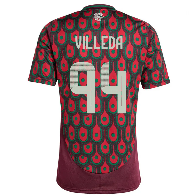 Danxen Mujer Camiseta México Melany Villeda #94 Granate 1ª Equipación 24-26 La Camisa México