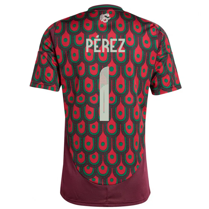 Danxen Mujer Camiseta México Emiliano Perez #1 Granate 1ª Equipación 24-26 La Camisa México