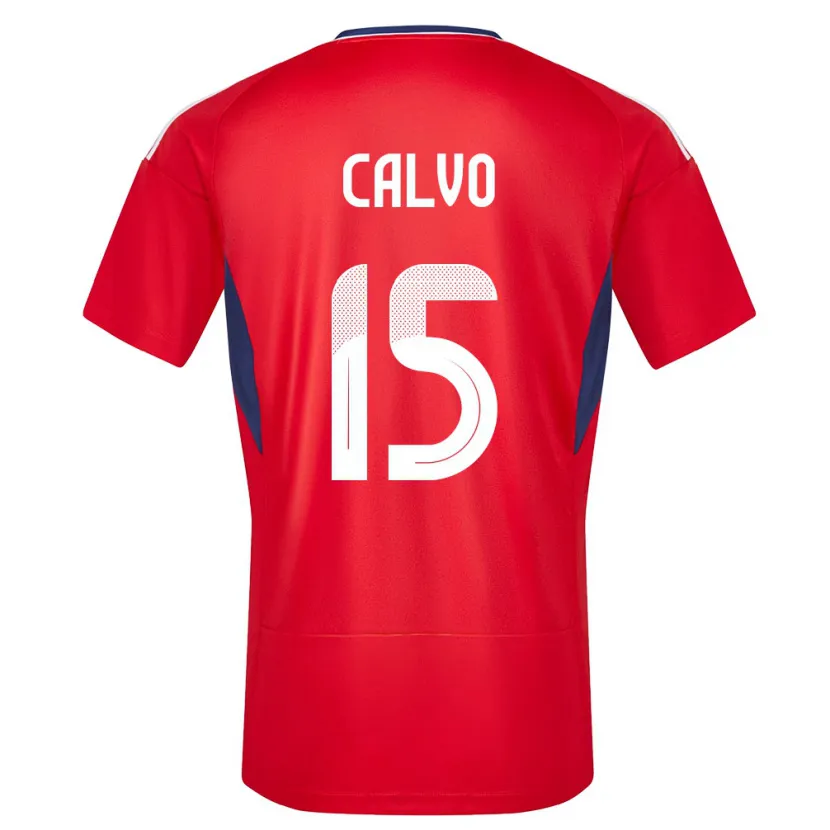 Danxen Mujer Camiseta Costa Rica Francisco Calvo #15 Rojo 1ª Equipación 24-26 La Camisa México