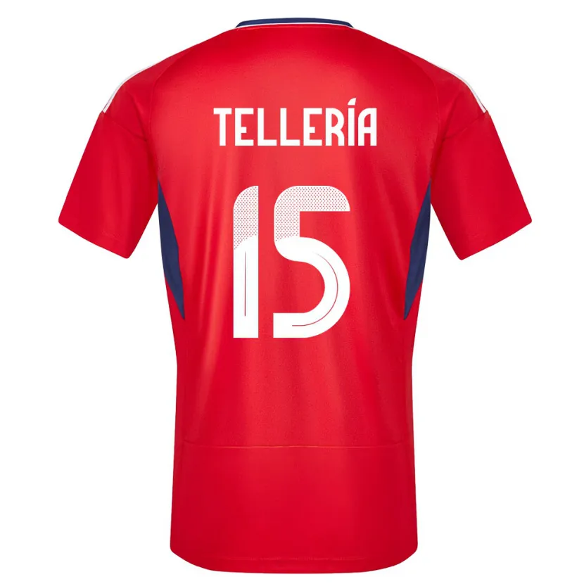 Danxen Mujer Camiseta Costa Rica Jostin Telleria #15 Rojo 1ª Equipación 24-26 La Camisa México