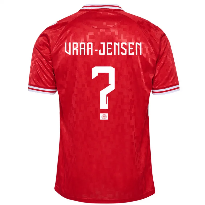 Danxen Mujer Camiseta Dinamarca Ludwig Vraa-Jensen #0 Rojo 1ª Equipación 24-26 La Camisa México