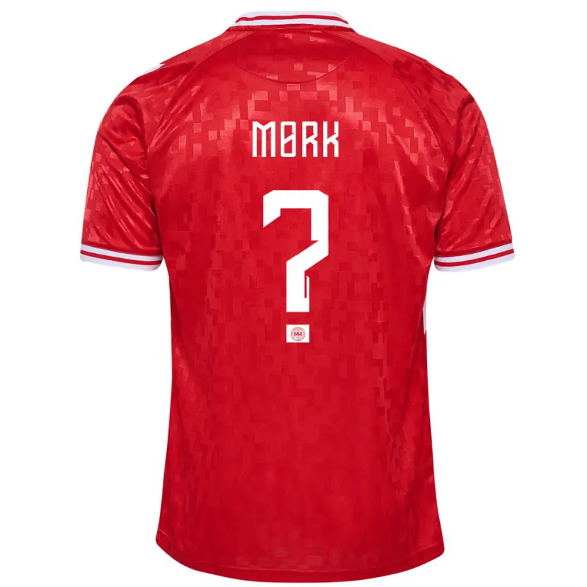 Danxen Mujer Camiseta Dinamarca Sebastian Mørk #0 Rojo 1ª Equipación 24-26 La Camisa México