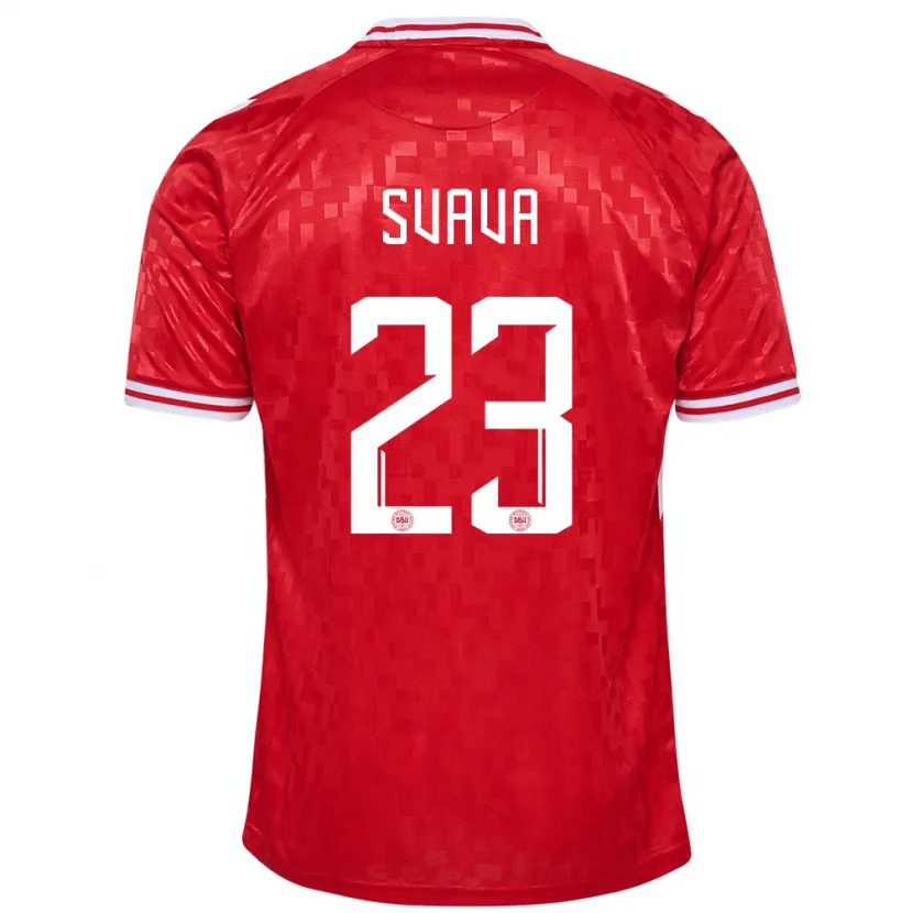 Danxen Mujer Camiseta Dinamarca Sofie Svava #23 Rojo 1ª Equipación 24-26 La Camisa México
