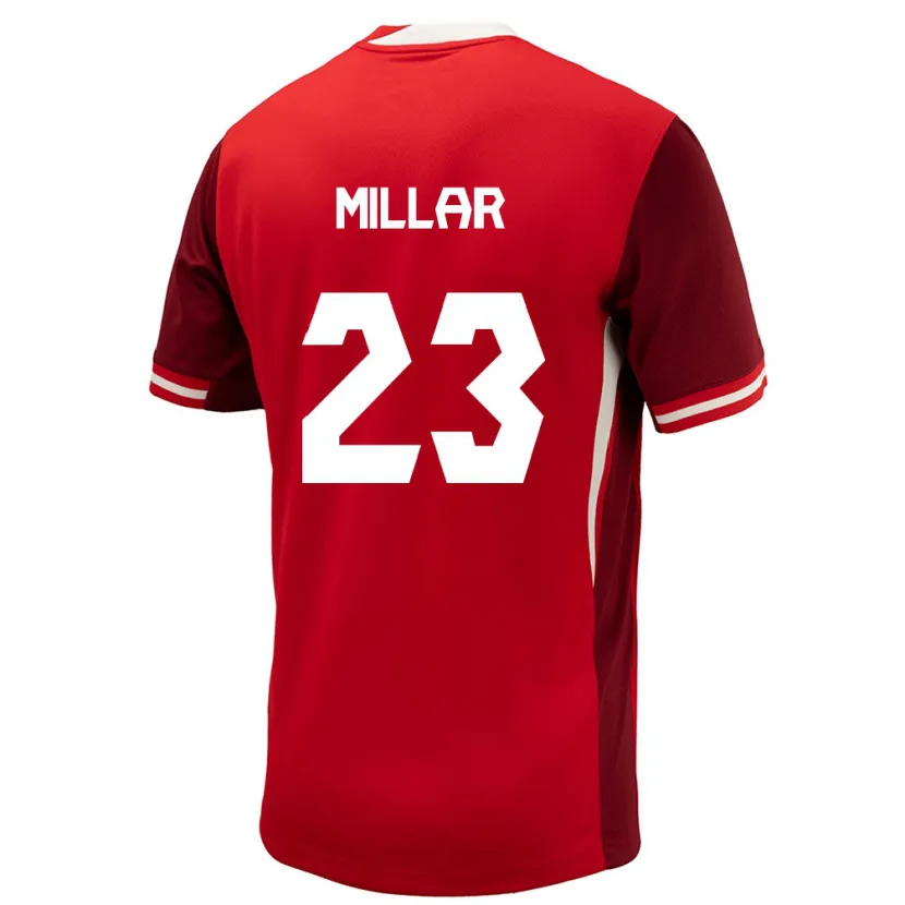 Danxen Mujer Camiseta Canadá Liam Millar #23 Rojo 1ª Equipación 24-26 La Camisa México
