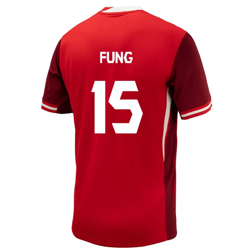 Danxen Mujer Camiseta Canadá Victor Fung #15 Rojo 1ª Equipación 24-26 La Camisa México