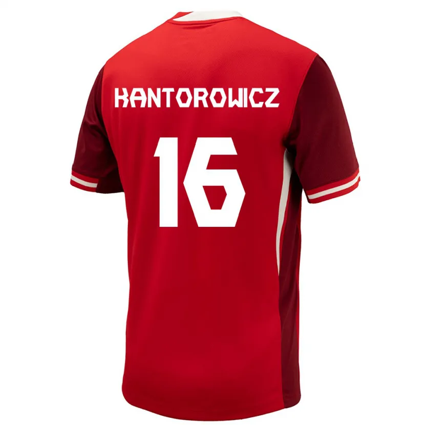 Danxen Mujer Camiseta Canadá Dominic Kantorowicz #16 Rojo 1ª Equipación 24-26 La Camisa México