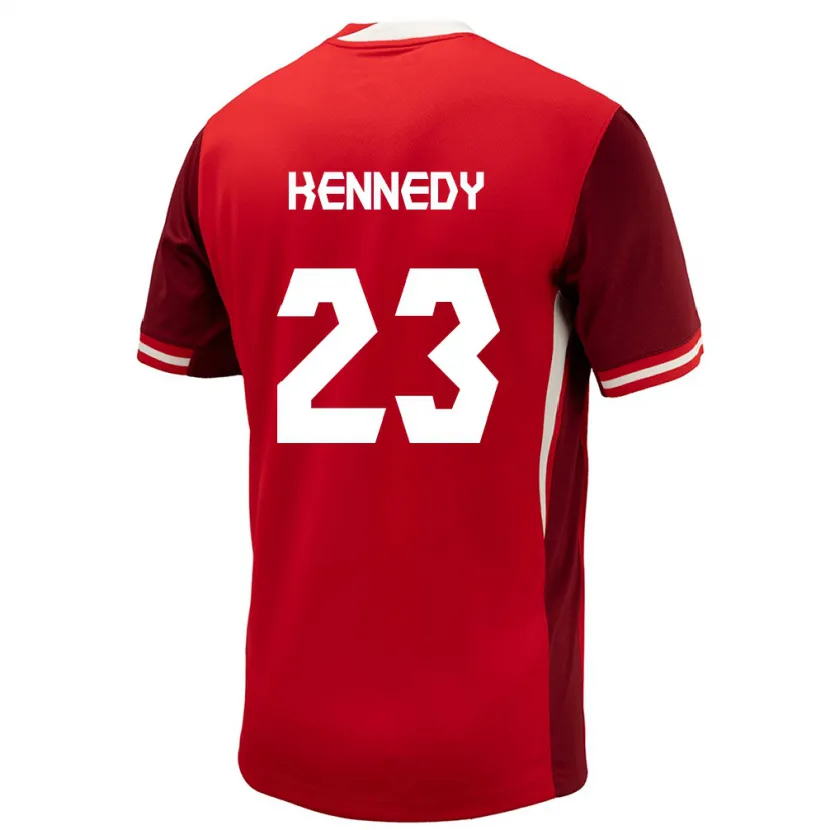 Danxen Mujer Camiseta Canadá Scott Kennedy #23 Rojo 1ª Equipación 24-26 La Camisa México
