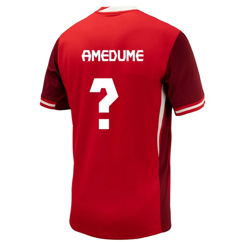 Danxen Mujer Camiseta Canadá Paul Amedume #0 Rojo 1ª Equipación 24-26 La Camisa México