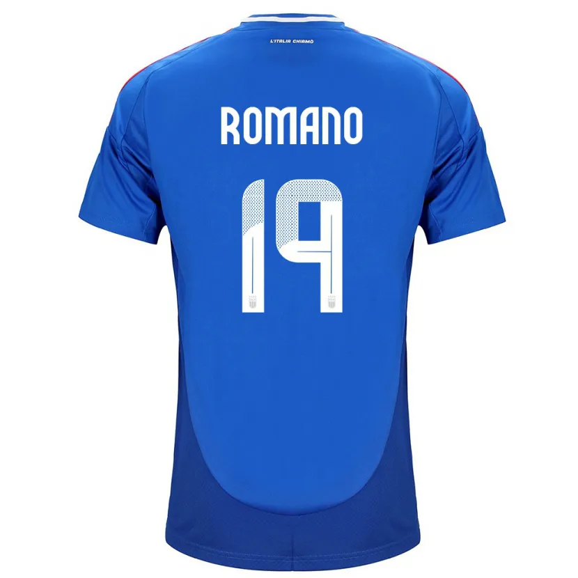 Danxen Mujer Camiseta Italia Marco Romano #19 Azul 1ª Equipación 24-26 La Camisa México