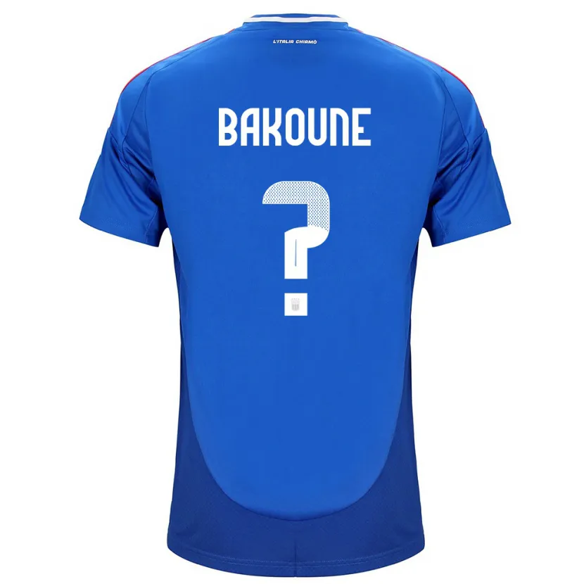 Danxen Mujer Camiseta Italia Adam Bakoune #0 Azul 1ª Equipación 24-26 La Camisa México