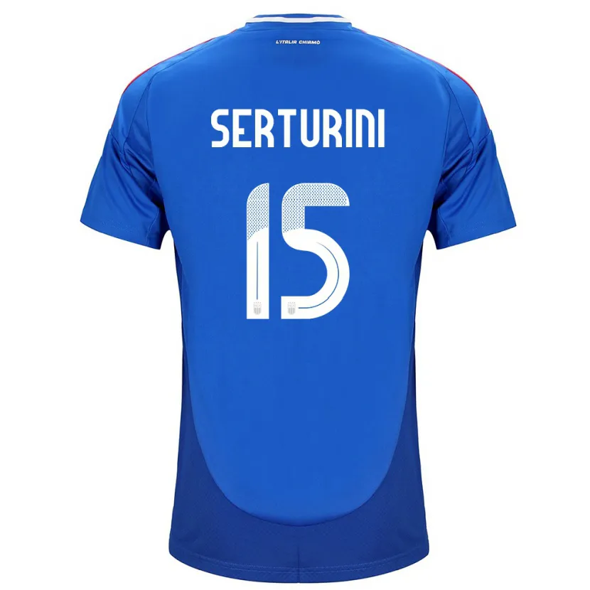 Danxen Mujer Camiseta Italia Annamaria Serturini #15 Azul 1ª Equipación 24-26 La Camisa México