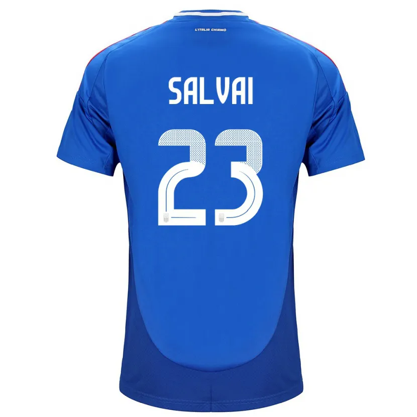 Danxen Mujer Camiseta Italia Cecilia Salvai #23 Azul 1ª Equipación 24-26 La Camisa México