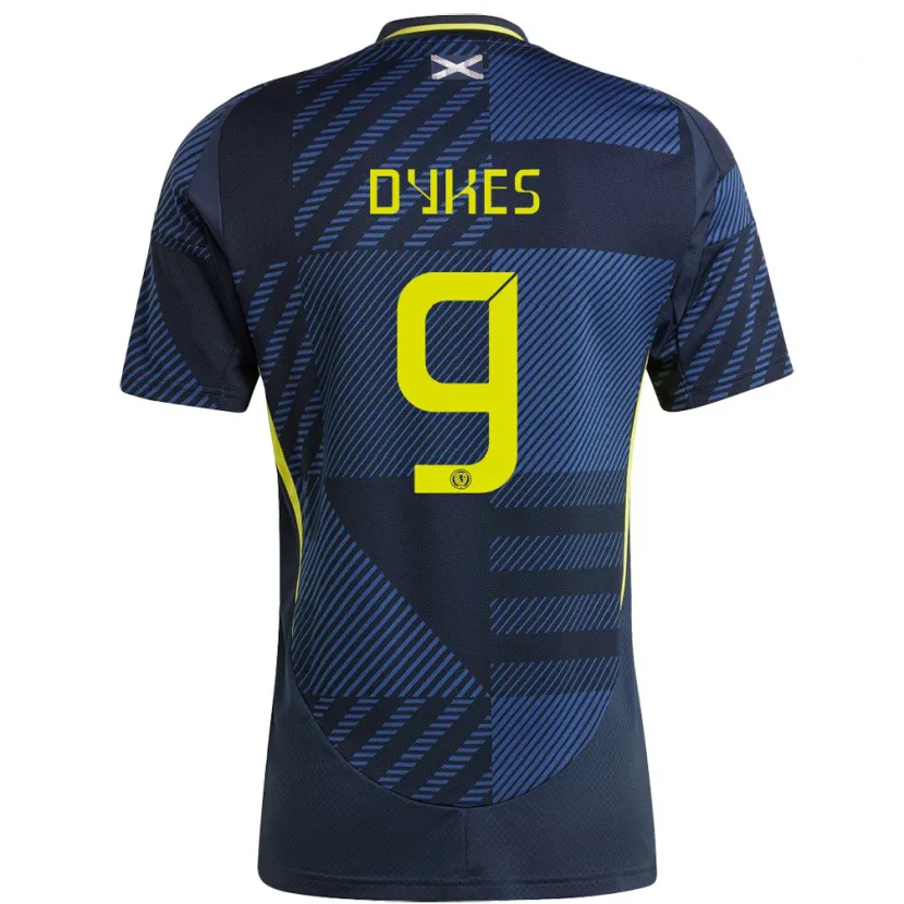 Danxen Mujer Camiseta Escocia Lyndon Dykes #9 Azul Oscuro 1ª Equipación 24-26 La Camisa México