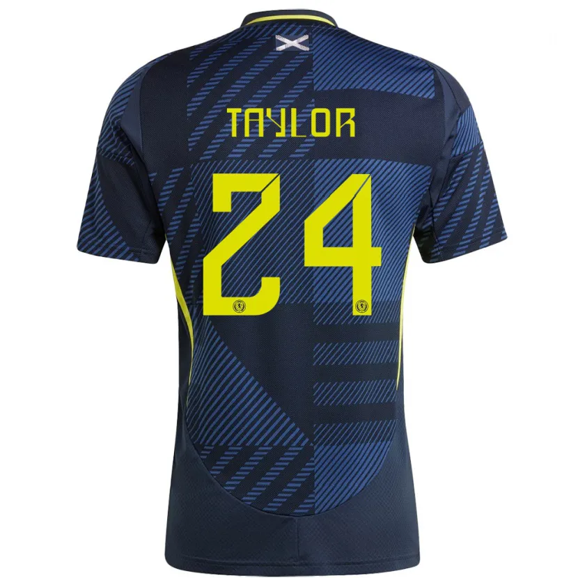 Danxen Mujer Camiseta Escocia Greg Taylor #24 Azul Oscuro 1ª Equipación 24-26 La Camisa México