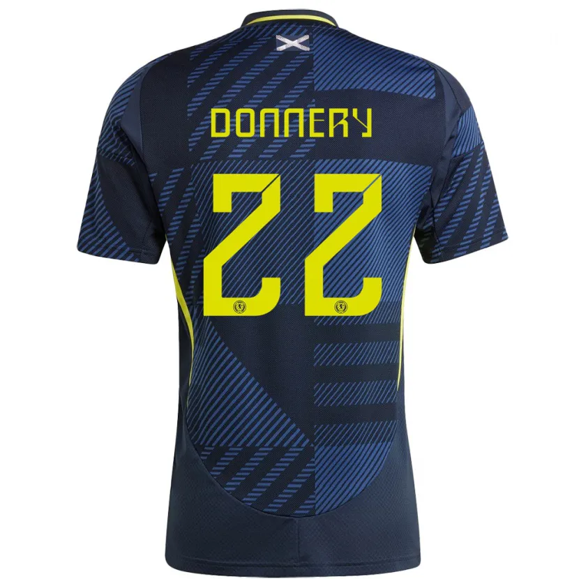 Danxen Mujer Camiseta Escocia Julian Donnery #22 Azul Oscuro 1ª Equipación 24-26 La Camisa México