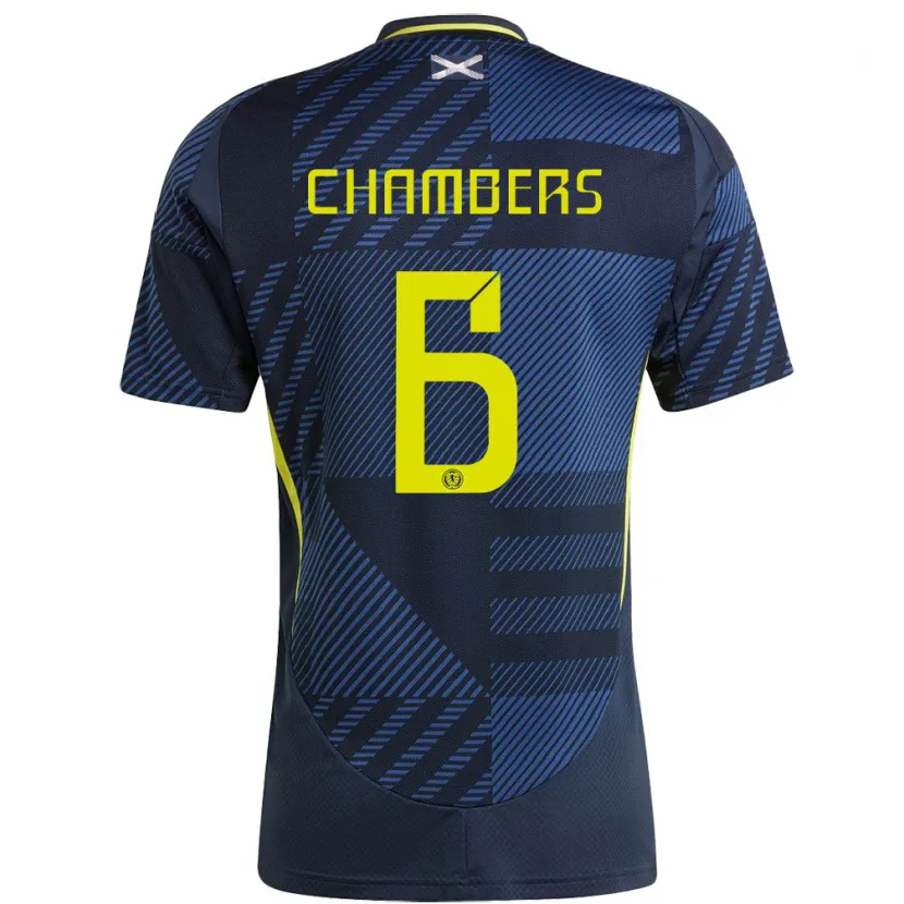 Danxen Mujer Camiseta Escocia Sam Chambers #6 Azul Oscuro 1ª Equipación 24-26 La Camisa México