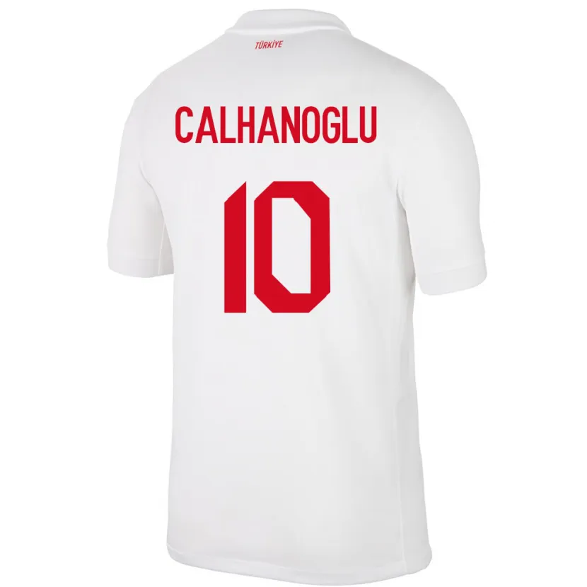 Danxen Mujer Camiseta Turquía Hakan Çalhanoğlu #10 Blanco 1ª Equipación 24-26 La Camisa México