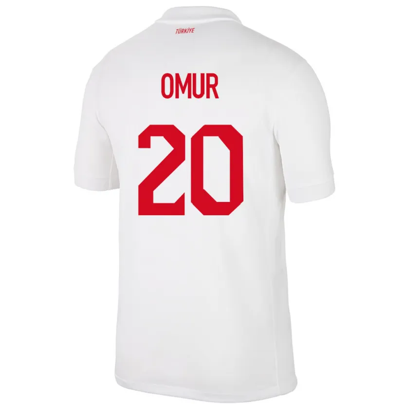 Danxen Mujer Camiseta Turquía Abdülkadir Ömür #20 Blanco 1ª Equipación 24-26 La Camisa México