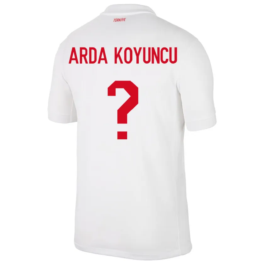 Danxen Mujer Camiseta Turquía Efe Arda Koyuncu #0 Blanco 1ª Equipación 24-26 La Camisa México