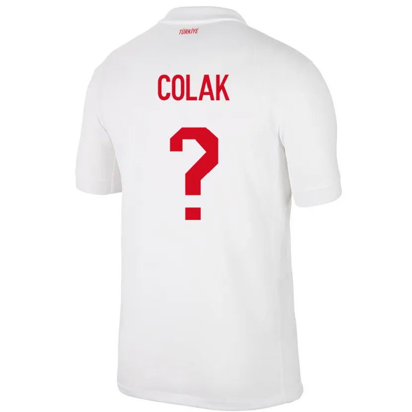 Danxen Mujer Camiseta Turquía Furkan Çolak #0 Blanco 1ª Equipación 24-26 La Camisa México