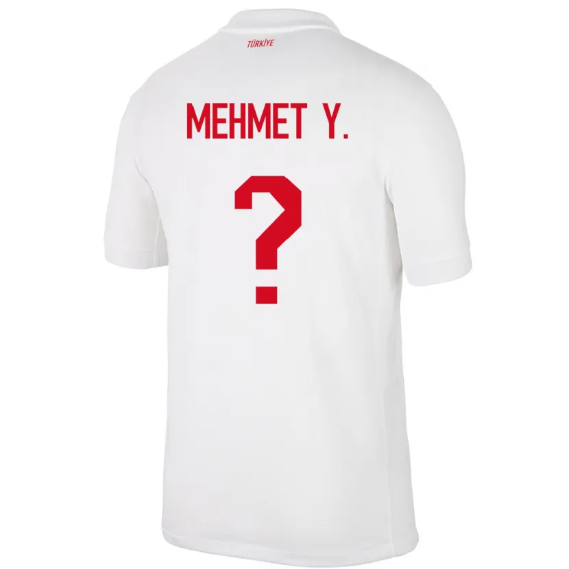 Danxen Mujer Camiseta Turquía Mehmet Yildirim #0 Blanco 1ª Equipación 24-26 La Camisa México