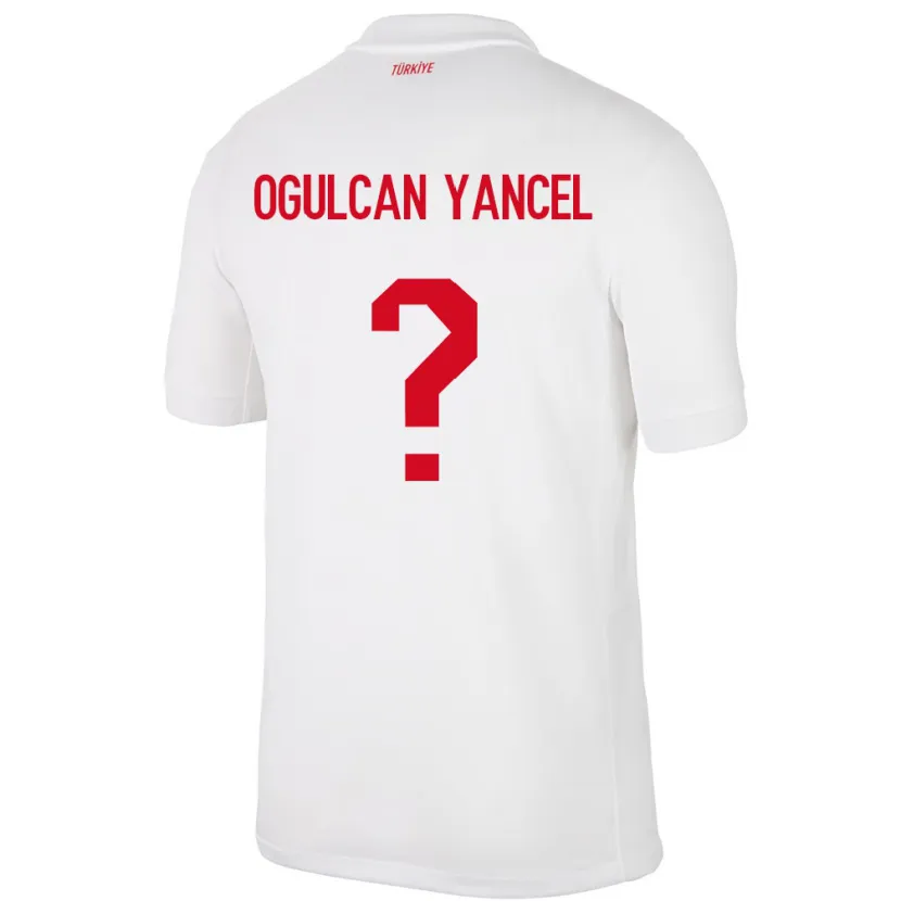 Danxen Mujer Camiseta Turquía Necati Oğulcan Yançel #0 Blanco 1ª Equipación 24-26 La Camisa México