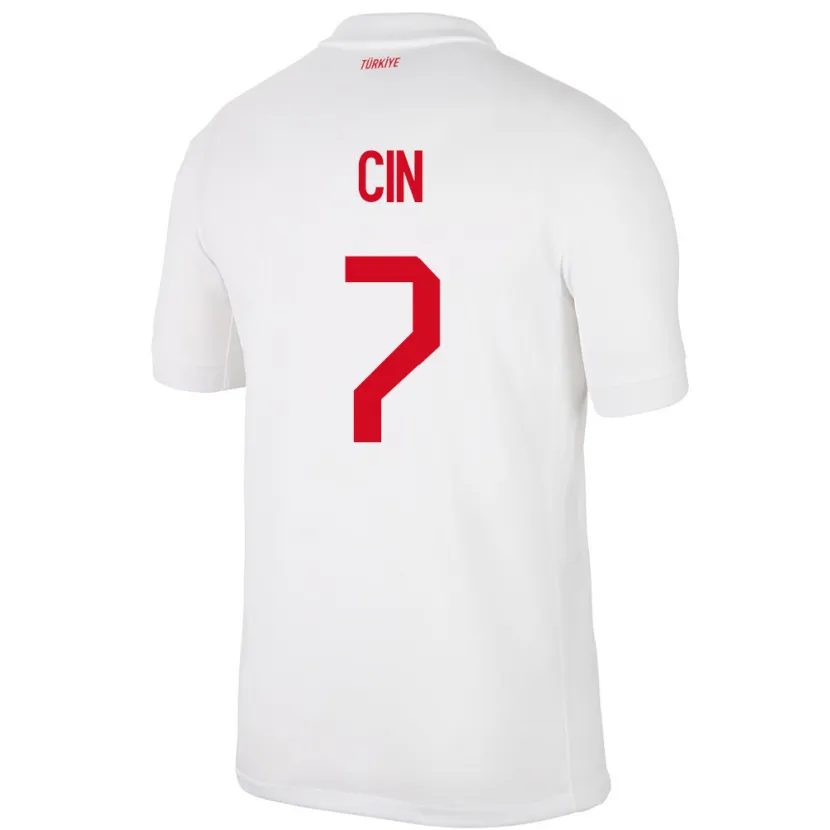 Danxen Mujer Camiseta Turquía Miray Cin #7 Blanco 1ª Equipación 24-26 La Camisa México