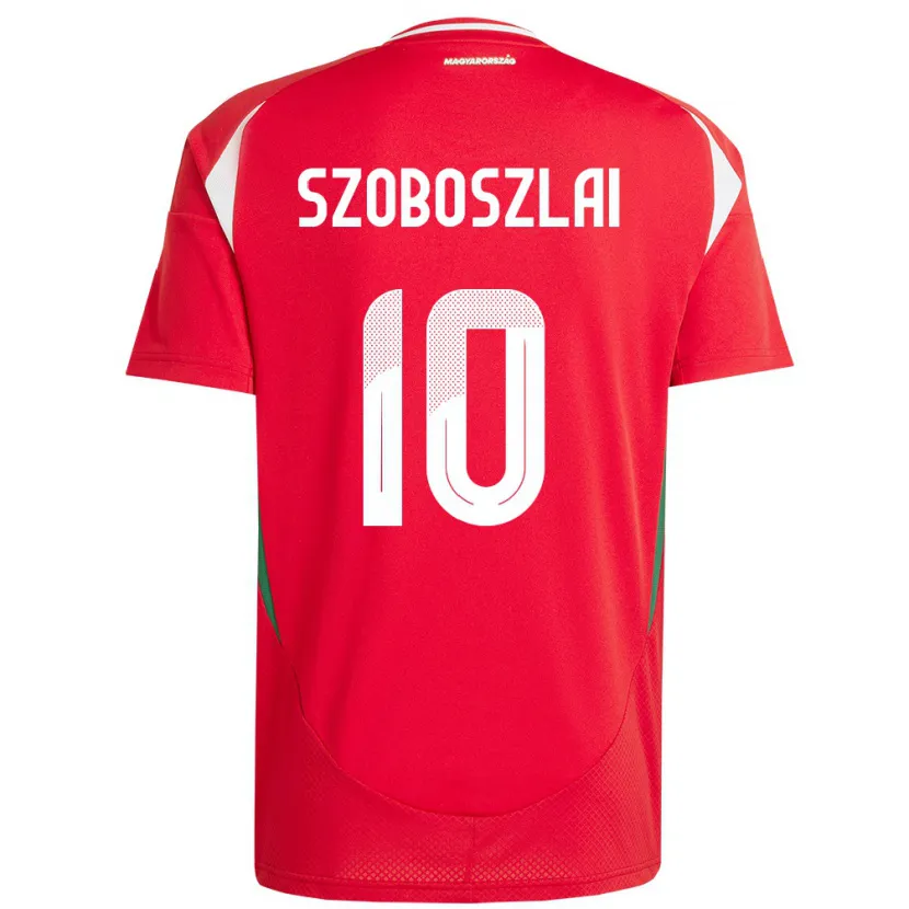Danxen Mujer Camiseta Hungría Dominik Szoboszlai #10 Rojo 1ª Equipación 24-26 La Camisa México