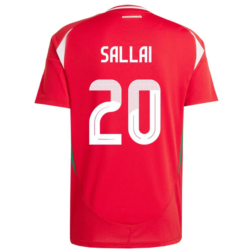 Danxen Mujer Camiseta Hungría Roland Sallai #20 Rojo 1ª Equipación 24-26 La Camisa México