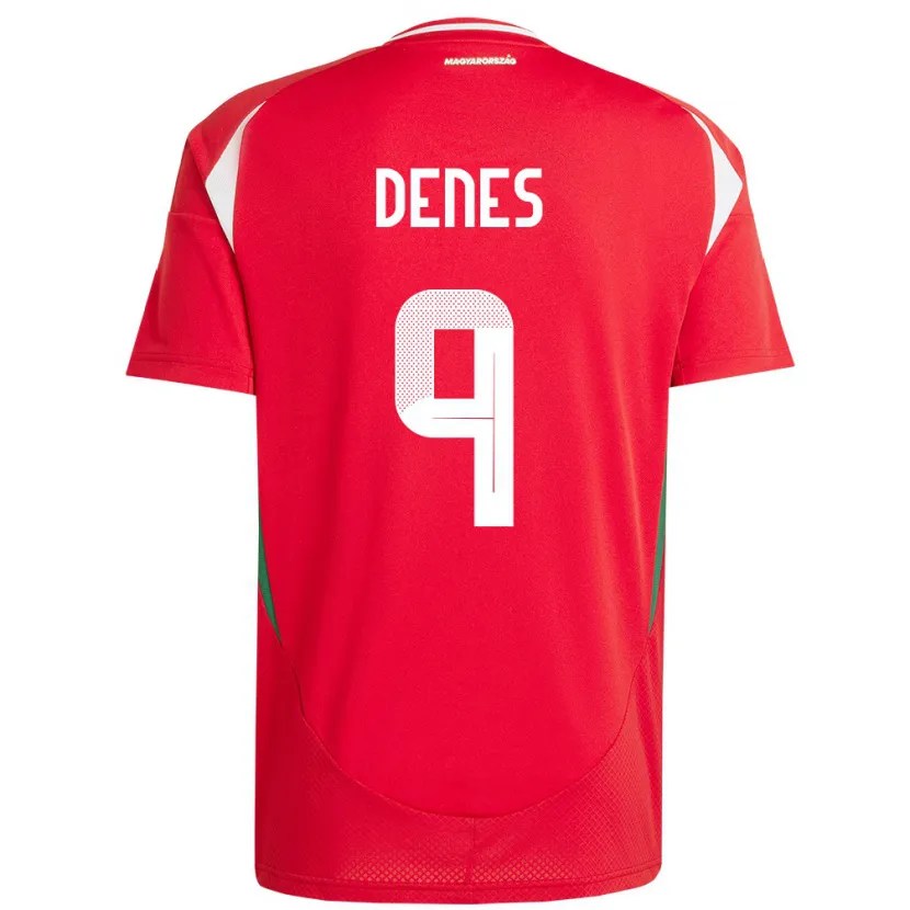 Danxen Mujer Camiseta Hungría Csanád-Vilmos Dénes #9 Rojo 1ª Equipación 24-26 La Camisa México