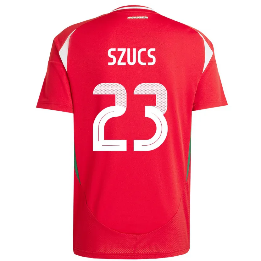 Danxen Mujer Camiseta Hungría Tamás Szűcs #23 Rojo 1ª Equipación 24-26 La Camisa México