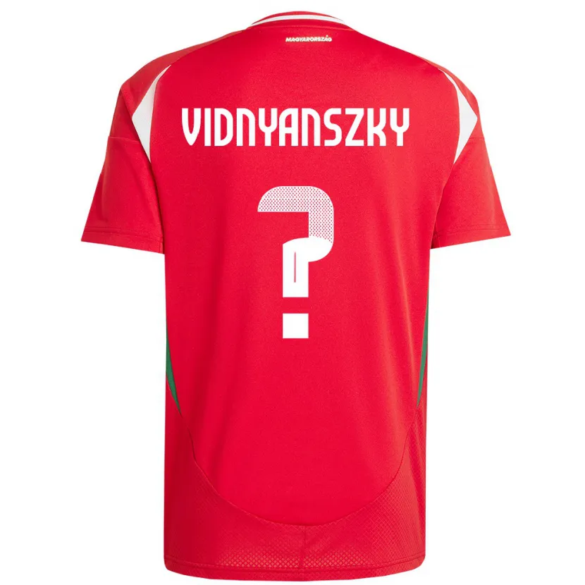 Danxen Mujer Camiseta Hungría Mátyás Vidnyánszky #0 Rojo 1ª Equipación 24-26 La Camisa México