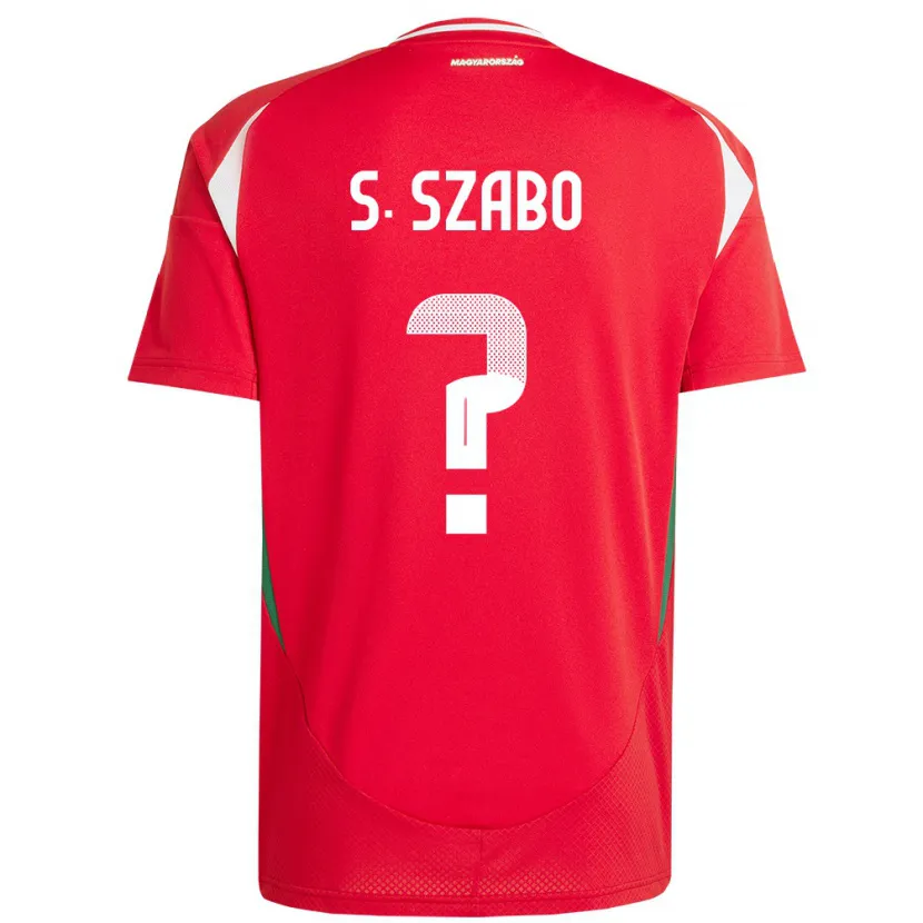 Danxen Mujer Camiseta Hungría Szilárd Szabó #0 Rojo 1ª Equipación 24-26 La Camisa México