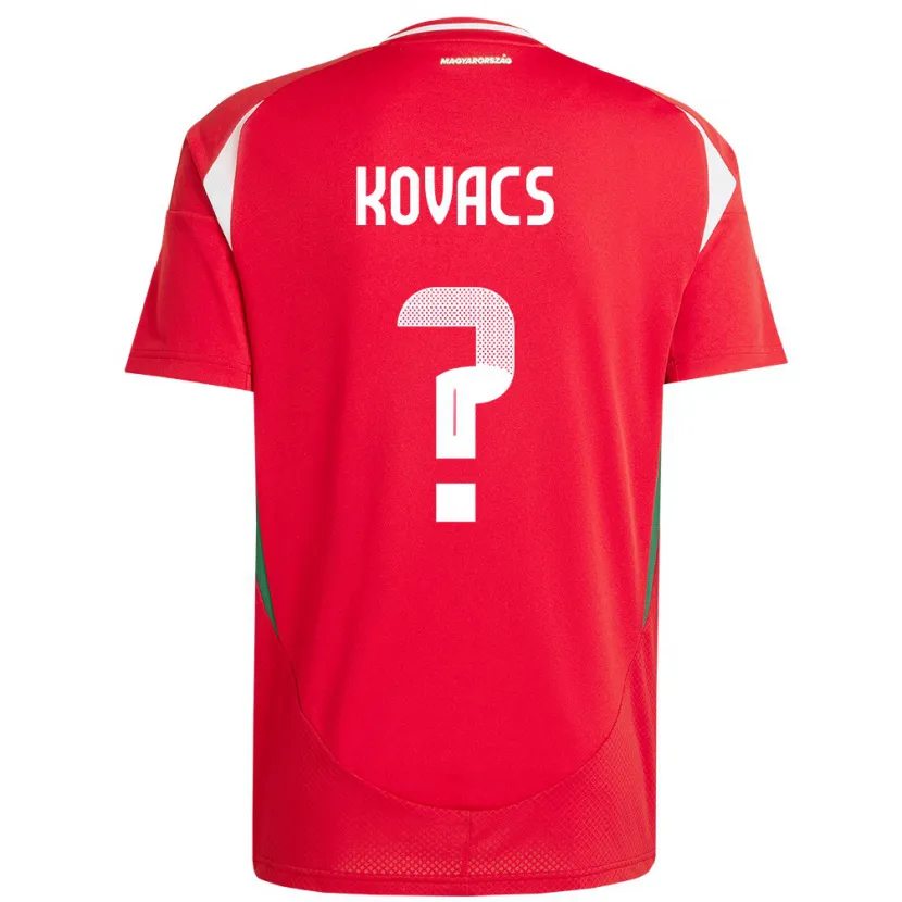 Danxen Mujer Camiseta Hungría Bendegúz Kovács #0 Rojo 1ª Equipación 24-26 La Camisa México