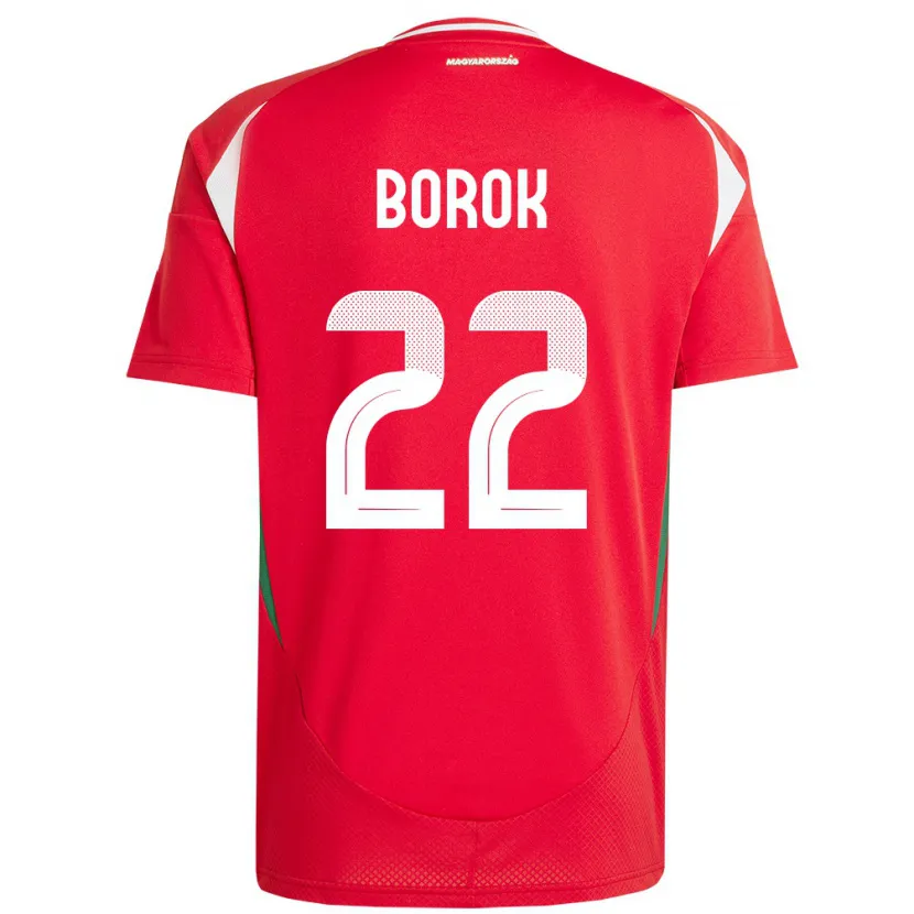 Danxen Mujer Camiseta Hungría Dorina Borók #22 Rojo 1ª Equipación 24-26 La Camisa México