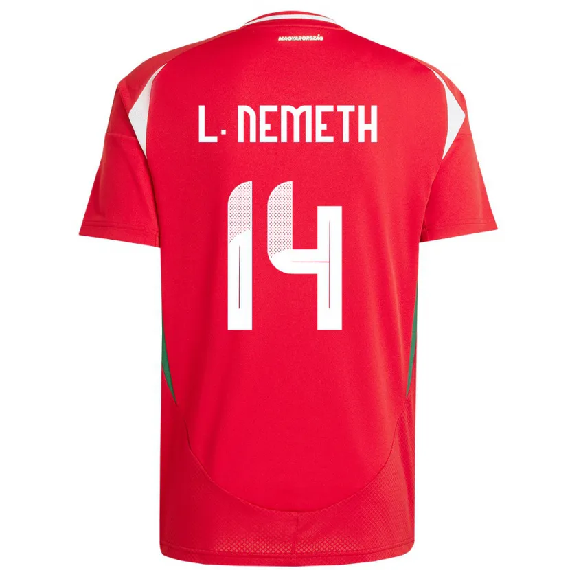 Danxen Mujer Camiseta Hungría Loretta Németh #14 Rojo 1ª Equipación 24-26 La Camisa México