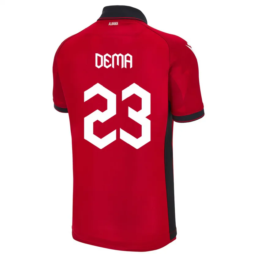 Danxen Mujer Camiseta Albania Endri Dema #23 Rojo 1ª Equipación 24-26 La Camisa México