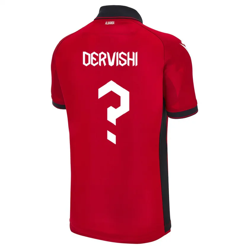 Danxen Mujer Camiseta Albania Amarildo Dervishi #0 Rojo 1ª Equipación 24-26 La Camisa México