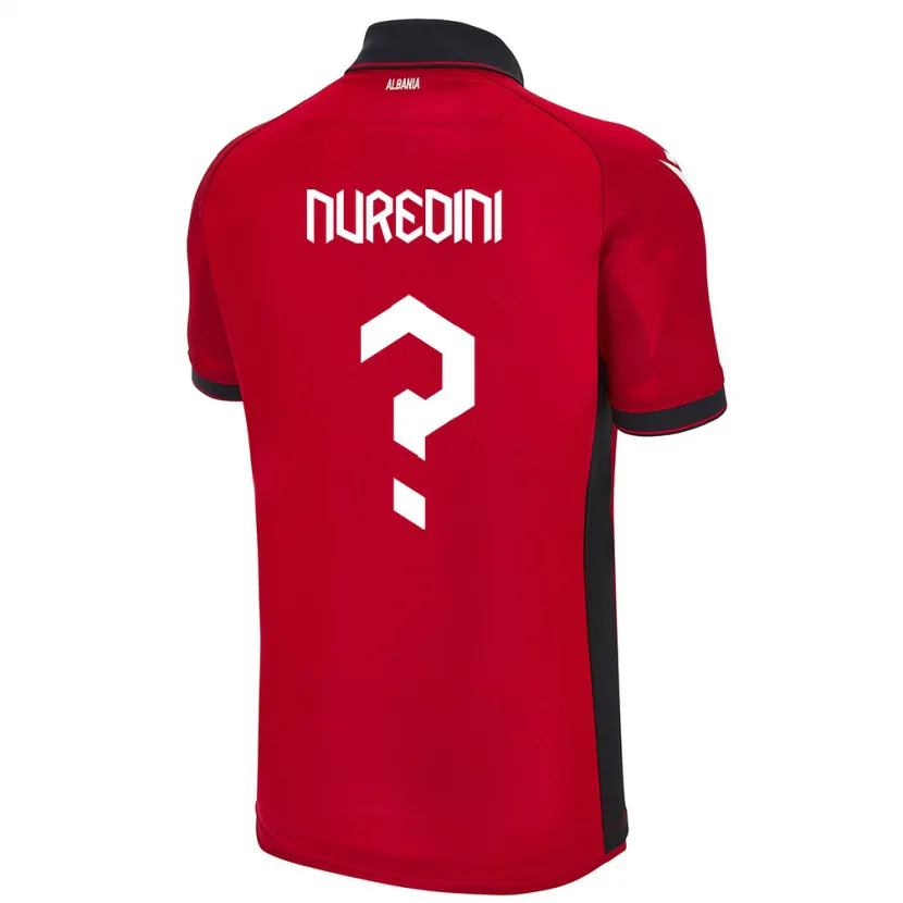 Danxen Mujer Camiseta Albania Ardit Nuredini #0 Rojo 1ª Equipación 24-26 La Camisa México