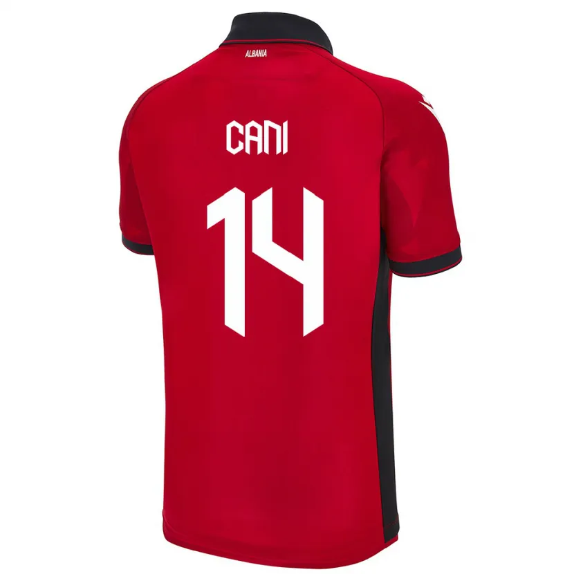 Danxen Mujer Camiseta Albania Gabrian Cani #14 Rojo 1ª Equipación 24-26 La Camisa México