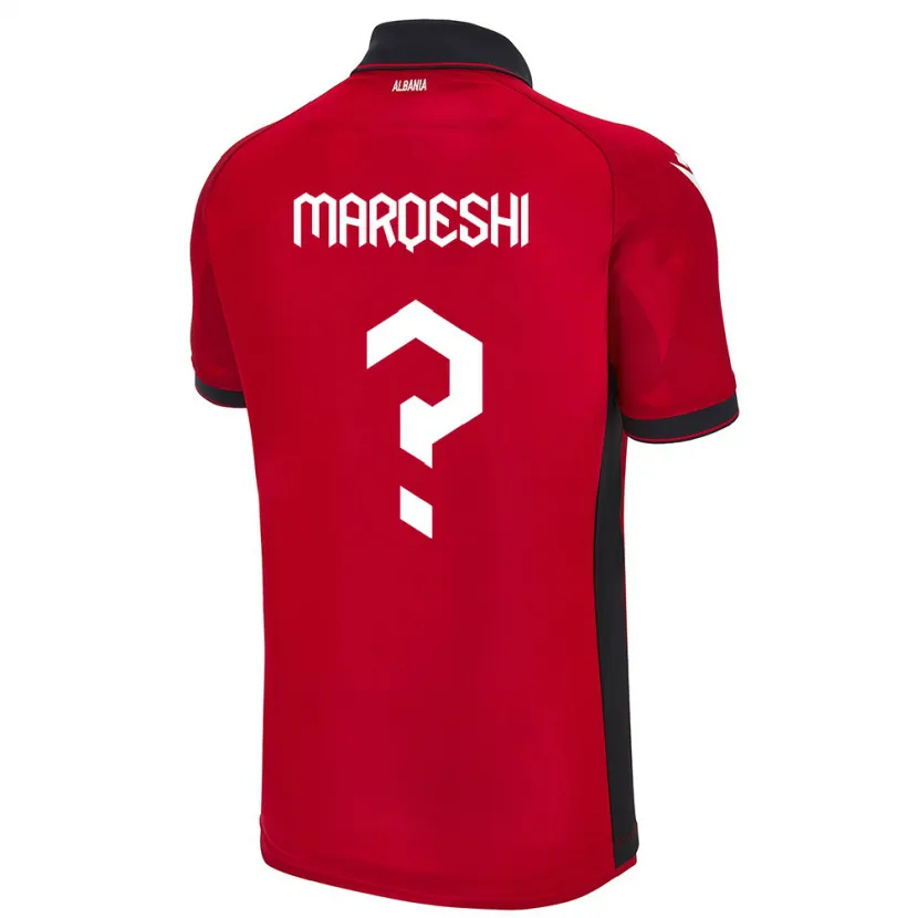 Danxen Mujer Camiseta Albania Ernesto Marqeshi #0 Rojo 1ª Equipación 24-26 La Camisa México