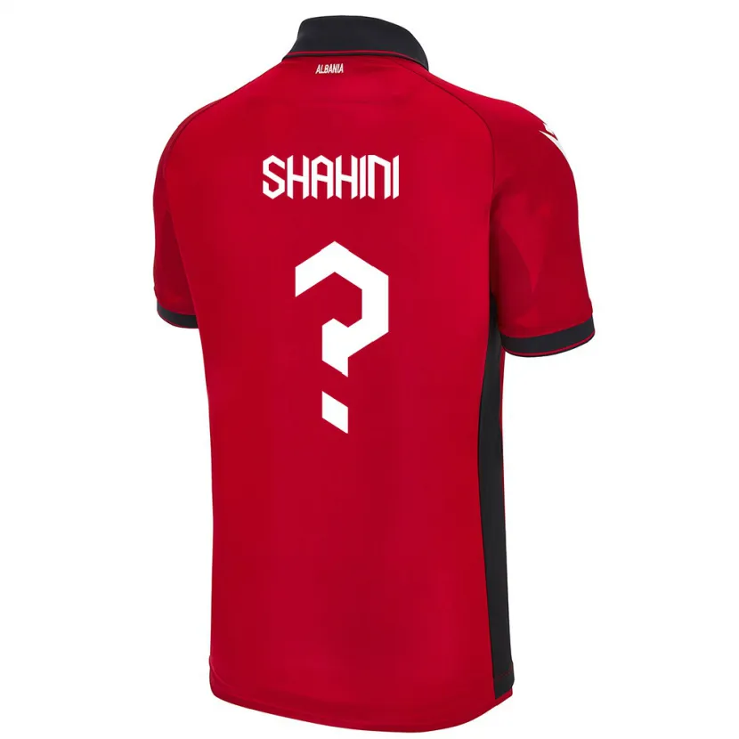 Danxen Mujer Camiseta Albania Isti Shahini #0 Rojo 1ª Equipación 24-26 La Camisa México