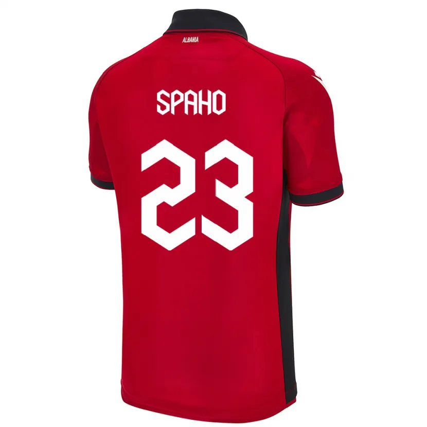 Danxen Mujer Camiseta Albania Klesjana Spaho #23 Rojo 1ª Equipación 24-26 La Camisa México