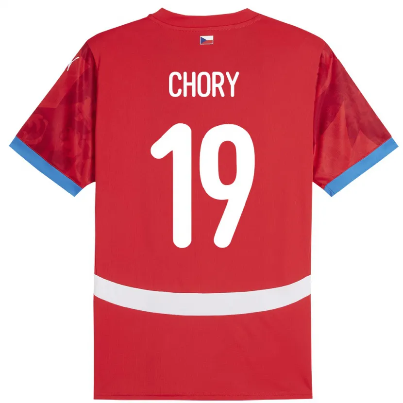 Danxen Mujer Camiseta Chequia Tomas Chory #19 Rojo 1ª Equipación 24-26 La Camisa México
