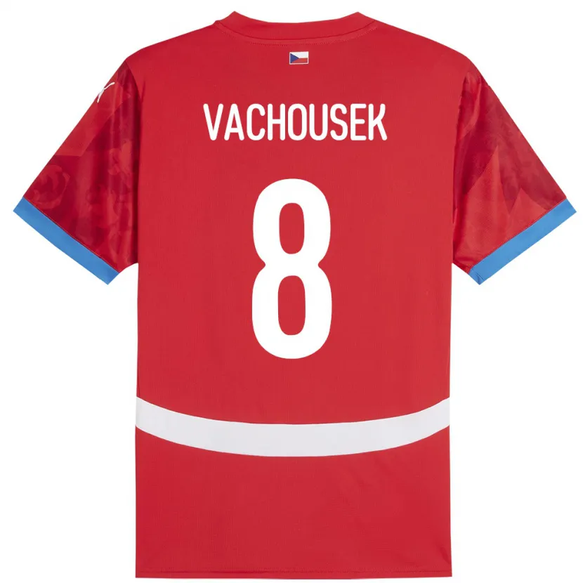 Danxen Mujer Camiseta Chequia Tadeas Vachousek #8 Rojo 1ª Equipación 24-26 La Camisa México