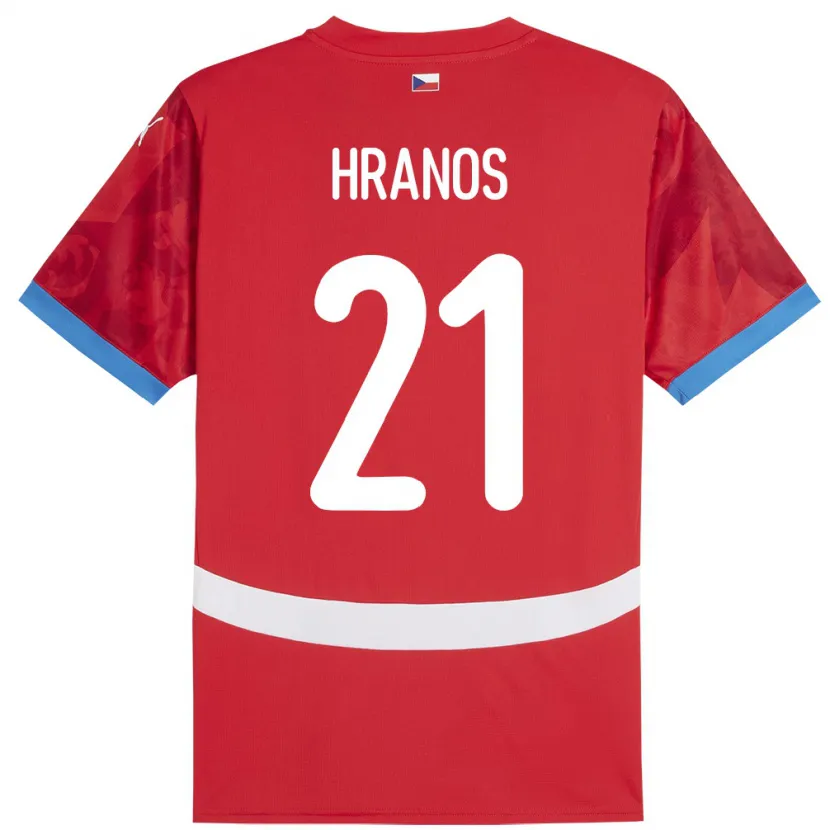 Danxen Mujer Camiseta Chequia Vojtech Hranos #21 Rojo 1ª Equipación 24-26 La Camisa México