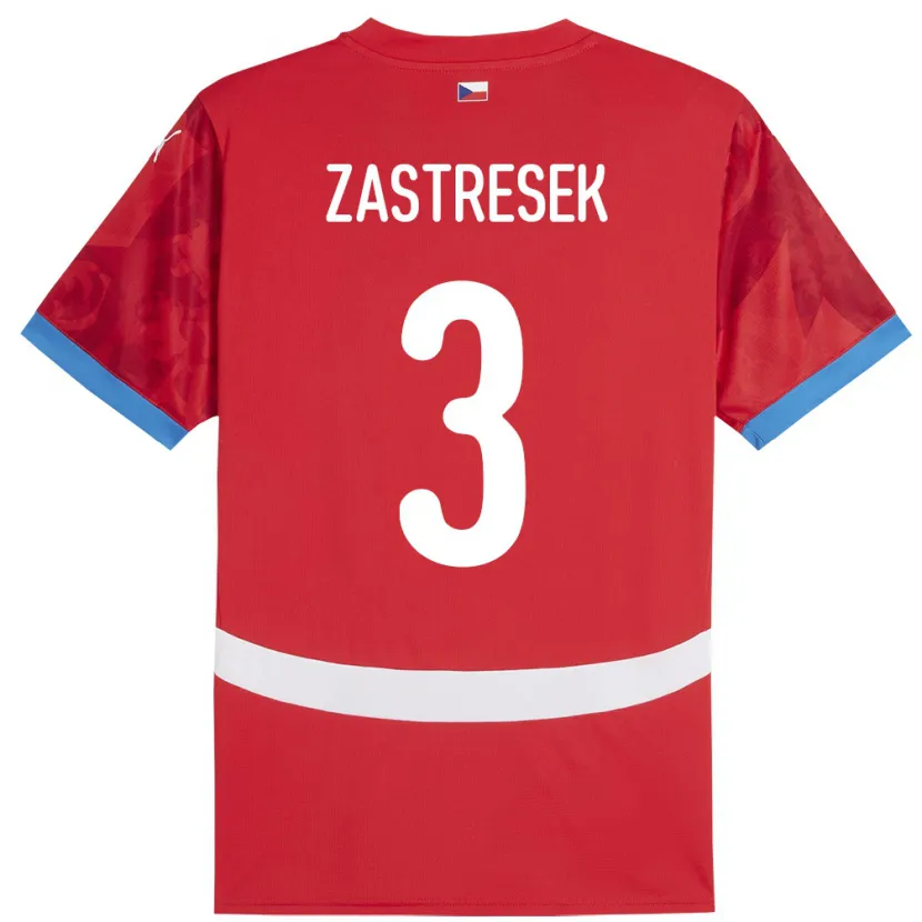 Danxen Mujer Camiseta Chequia Matous Zastresek #3 Rojo 1ª Equipación 24-26 La Camisa México