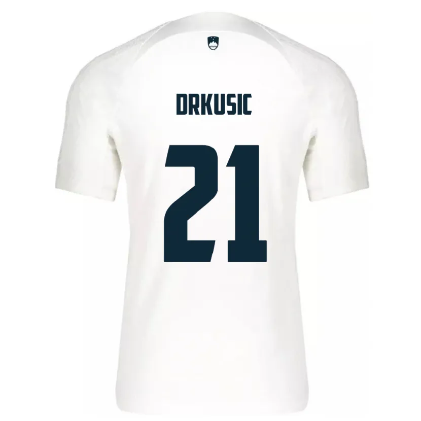 Danxen Mujer Camiseta Eslovenia Vanja Drkusic #21 Blanco 1ª Equipación 24-26 La Camisa México