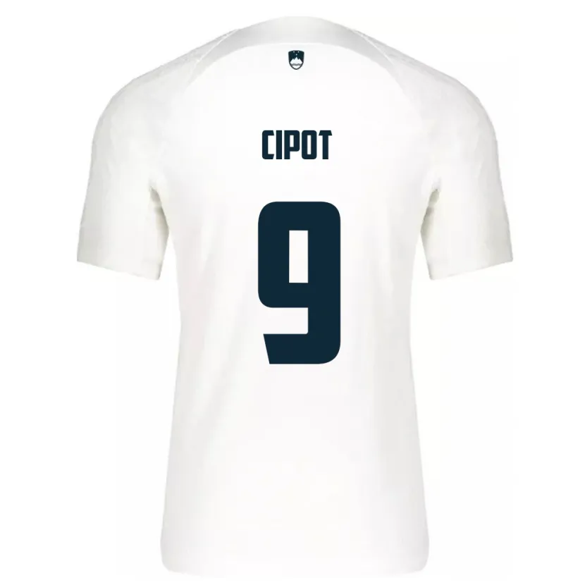 Danxen Mujer Camiseta Eslovenia Tio Cipot #9 Blanco 1ª Equipación 24-26 La Camisa México