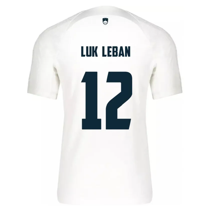 Danxen Mujer Camiseta Eslovenia Zan Luk Leban #12 Blanco 1ª Equipación 24-26 La Camisa México
